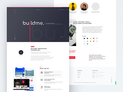 Buildme Innovation Technology | Exploration Design design interface logo mobileweb simple typography ui uidesign userexperience userinterface ux uxdesign web webdesign