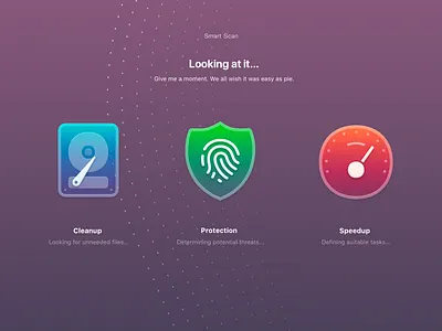 Cleanmymac X Smart Scan Window app design icon illustration mac macpaw ux