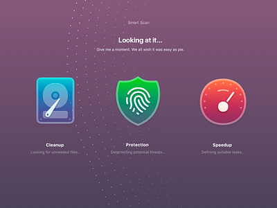 Cleanmymac X Smart Scan Window app design icon illustration mac macpaw ux