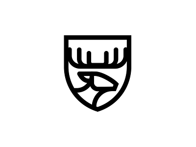 Deer deer elk logo shield