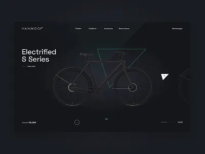 VanMoof amsterdam bike clean cyan dark dutch ui