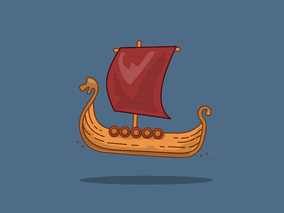 15/100 Viking Ship 100days 100dayschallenge 100daysproject art design graphic design graphicdesign icon illustration logo logodaily norse scandinavia sketchapp vector viking vikings