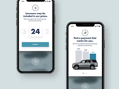 Automotive Pulldown Options cars graph interaction ios layout pulldown ui