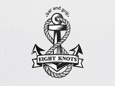 8 knots anchor bar branding grill logo rope tape