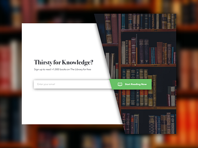 Signup Form The Library landingpage microcopy signup signupform signuppage uidesign uxdesign uxwriting