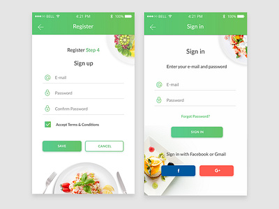 Sign Up Sign In 1b app design ui ux