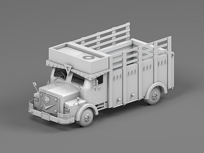 Indian Truck Clay Render 3d 3d animation animation behance cinema 4d design illustration india maxonc4d toy truck vehicles web