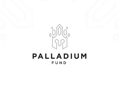 Palladium clean creative cryptocurrency design logo modern security