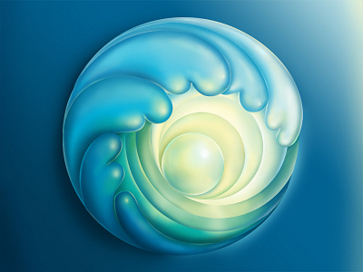 Wave adobe adobephotoshop ai blue illustration pearl photoshop wave