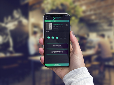 Discover Music - Track details app mobile music rate search stars ui ux