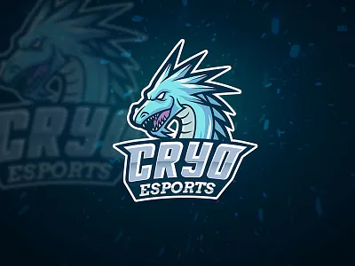 Ice Dragon Esport Team Logo beast cold dragon esport freeze ice logo monster sport team wild