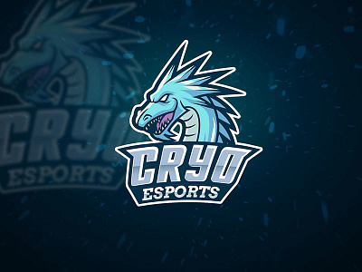 Ice Dragon Esport Team Logo beast cold dragon esport freeze ice logo monster sport team wild