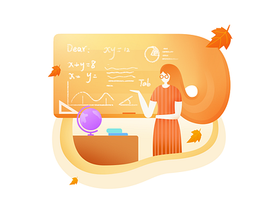 Happy Teachers' Day art class classroom color deisgn drawing illustration painting teacher ui vector