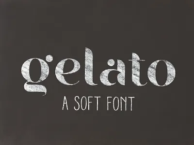 Gelato - soft font chalk dots font free fresh friendly gelato icecream letters logotype modern soft type