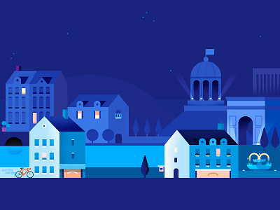 Google Pay | European Cityscape | Night app architecture city cityscape europe google google pay illustration night