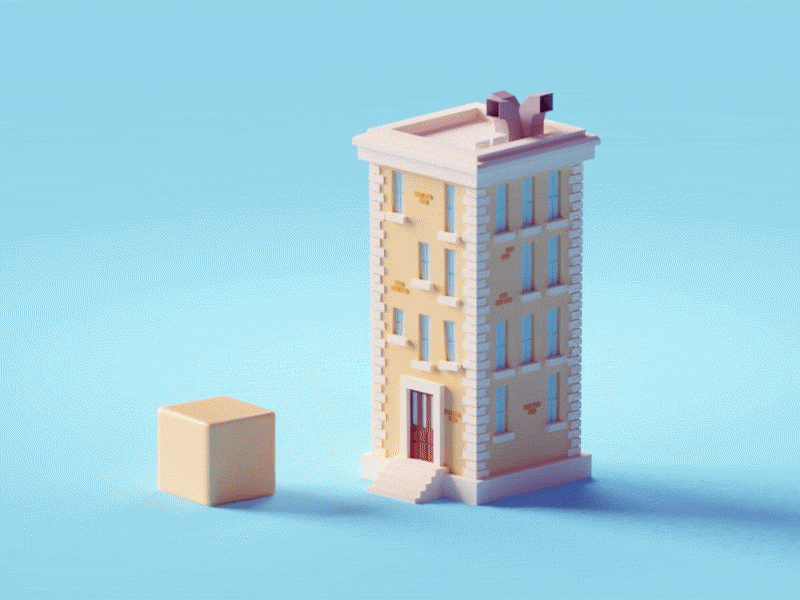 Shapes! (Building Version) 3d b3d blender building illustration isometric low poly render shapes