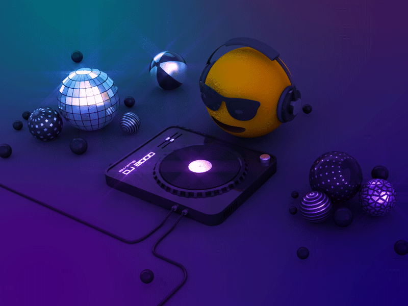 Dj Emoji 3d animation c4d creative design motion