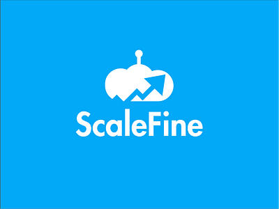 Scalefine Logo blue clean concept design graphicdesign icon illustrator logo logodesigner logotype minmal technology