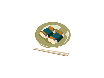 Mochi 2d flat food illo illustration illustrator japanese minimal mochi ricecake vector