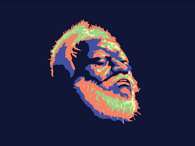 Tenor Titan Pharoah Sanders color colorful portrait illustration jazz saxophonist shot tenor titan pharoah sanders