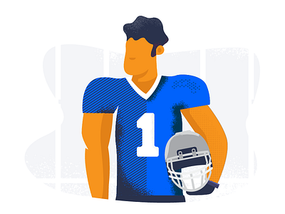 Football Player flat football illustration texture vector