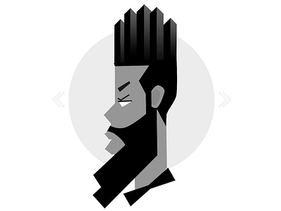 Classic Man Barber Lounge Logo barber buildings greyscale profile