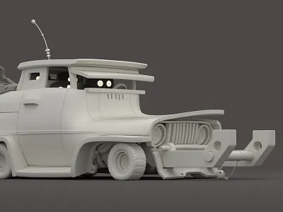 Motor Heap Clay 3D Model 3d