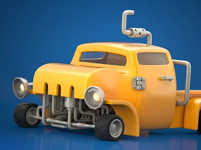 Pipe Car 3d illustration