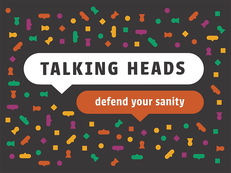 Talking Heads Logo color game gif illustration logo logo animation loop motion speechbubble vector