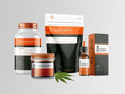 Dutchie Gardens branding cannabis dispensary drugs dutch icon logo marijuana netherlands packaging weed