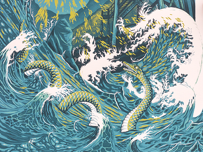 Phish Tahoe Gig Poster gigposter illustration ocean phish poster screenprint silkscreen tahoe