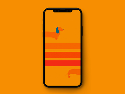 Dachshund Dog Wallpaper android background color dachshund dog download flat freebie galaxy illustration iphone iphone x orange samsung galaxy wallpaper