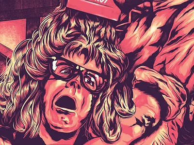 Garth garth illustration lettering poster screenprint silkscreen waynes world