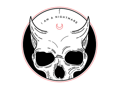 Nightmare. blackwork brand new demon devil linework nightmare skull song song lyrics spooky tattoo