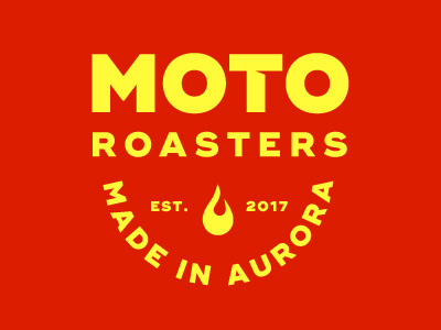 Moto Roasters Logo beans coffee coffee beans fire flame logo moto roastery