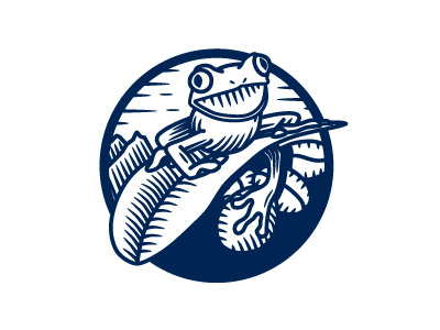 Final frog illustration animal coffee frog illustration lines linestyle linocut logo