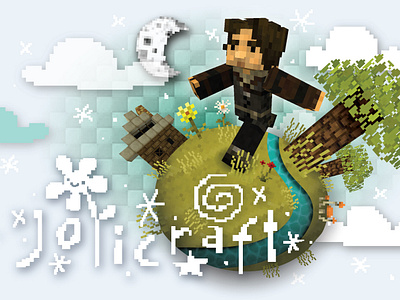 Jolicraft art cartoon character illustration illustrator logo minecraft vector videogame