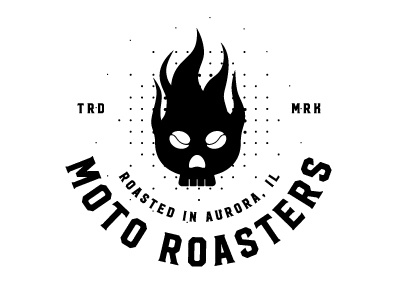 Moto Roasters Logo beans black coffee coffee bean logo moto motorcycle roastery skull white