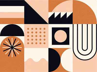 let's talk about shapes, baby. let's talk about you and me. abstract balance color cream design graphic grid illustration illustration digital illustrator inspiration minimal modern orange pink shapes texture vector