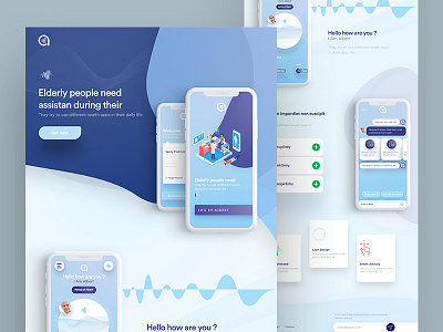 Landing Page app color illustration iphone responsive typography vector web