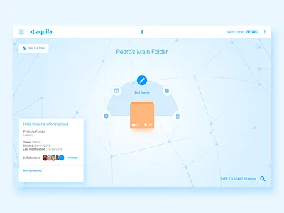 Aquila - 3D Files Navigator blue design design navigation tunisia tunisie ui user experience ux ux design web xd