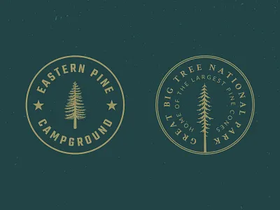 Tree Badge Logo Preview #1 badge camp forest hike logos nature outdoors tree vintage woods