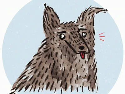 Doggo animal brush dog drawing fun funny illustration ink photoshop