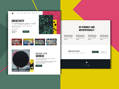 Creative web design gallery landing page sketch typography ui web deisgn