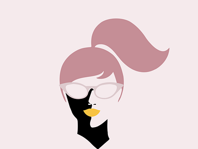 Self Portrait face girl glasses head self