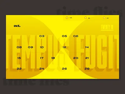 Calendar Iteration calendar exploration typography