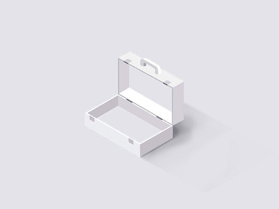 Isometric Suitcase illustration isometric minimal monochromatic suitcase travel vector