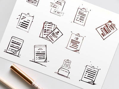 Forms Icon Concept Sketch form icon illustration