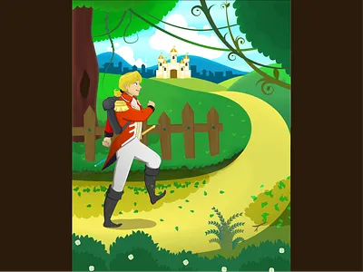 Marching Soldier cartoon cartoon design cartoon illustration character art illustration soldier storybook swordsman tinderbox vector art