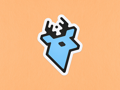 Blue Venny animal art arte blue deer deer huichol illustration indigenous kauyumari logo mexican mexico mythology sticker symbolism venado venado azul wixarika